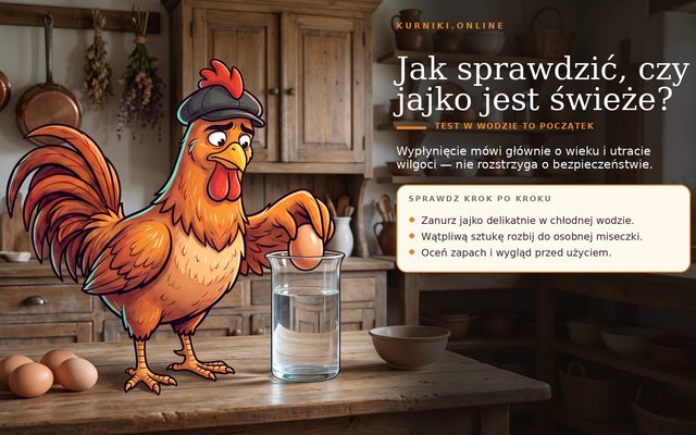 Jak przechowywać jajka — test świeżości w szklance wody jako wskazówka wieku, nie dowód bezpieczeństwa