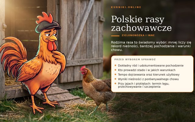 Rasy kur niosek — polskie rasy zachowawcze: co sprawdzić przed wyborem rodzimej kury do stada