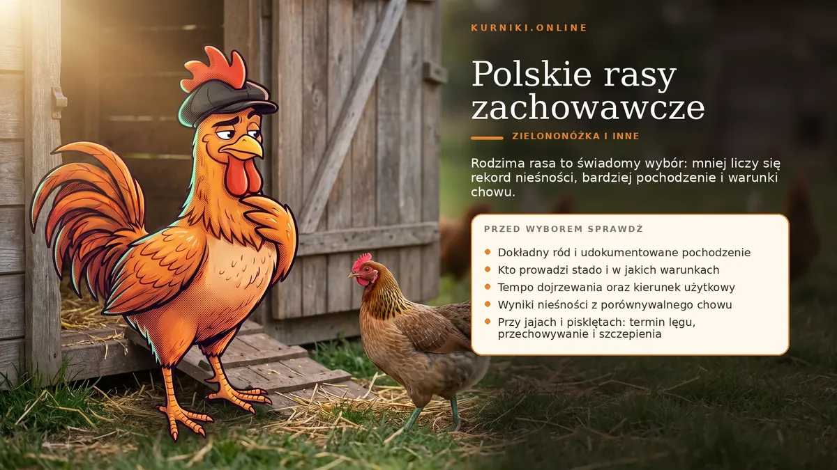 Polskie rasy zachowawcze, zielononóżka i inne — przed wyborem sprawdź ród, pochodzenie i warunki chowu